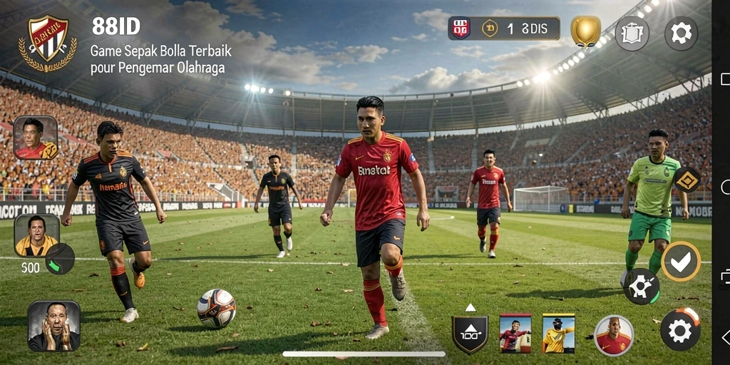 Gameplay menarik dalam 88ID dengan pertandingan sepak bola yang seru.