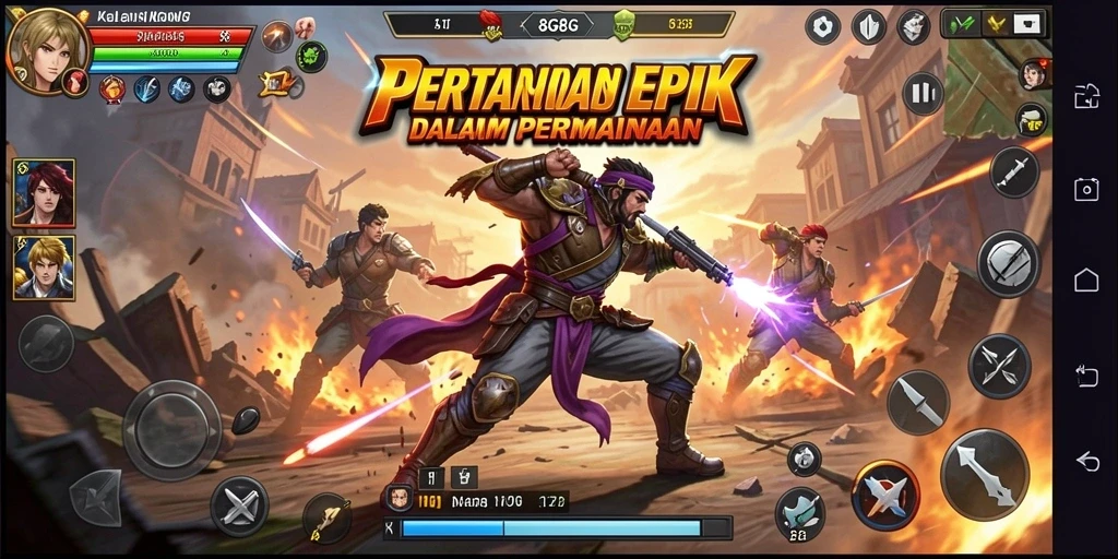 Screenshot gameplay Action 8G8G yang menegangkan.