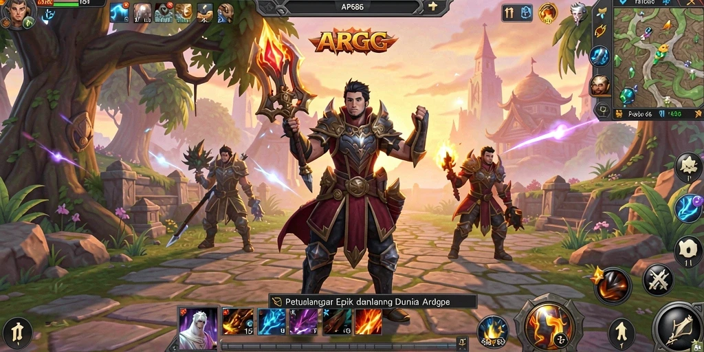 Tampilkan gameplay mendebarkan AP686 dengan karakter beraksi.