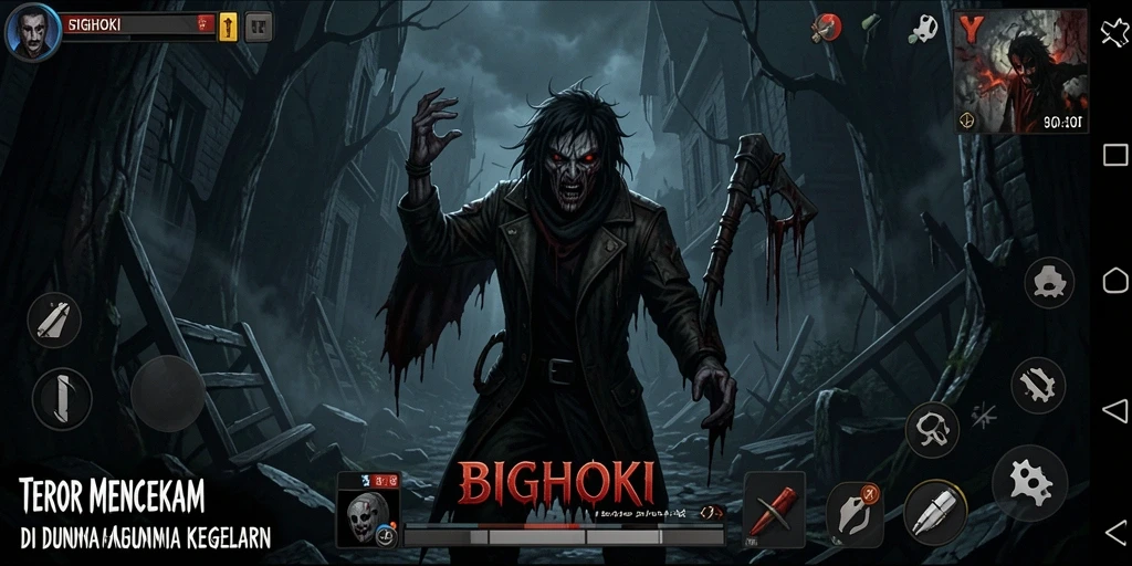 Gameplay mencekam BIGHOKI dengan hantu-hantu menyeramkan.