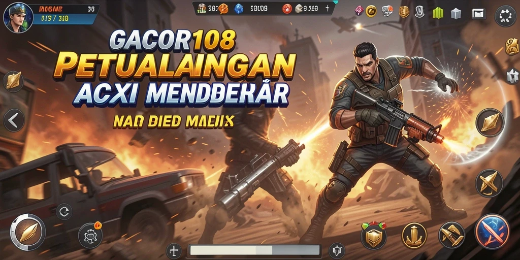 Screenshot GACOR108 menampilkan aksi mendebarkan di tengah pertempuran.