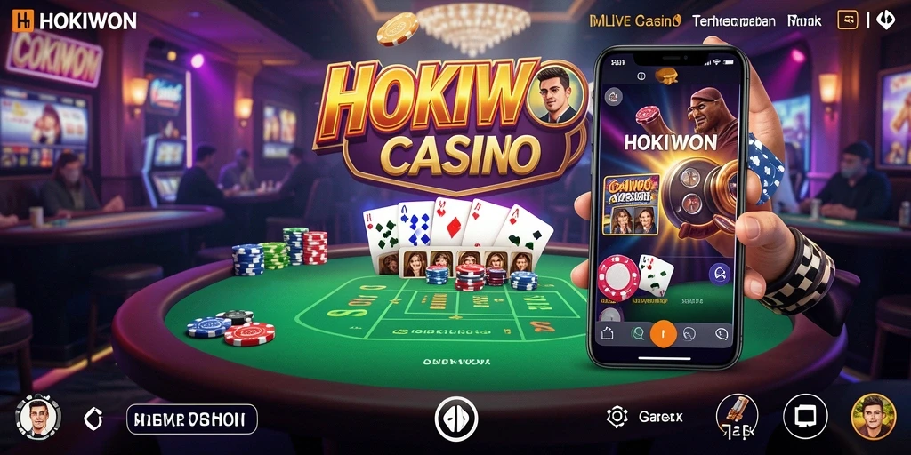 Gameplay HOKIWON menunjukkan dealer yang berinteraksi langsung dengan pemain.
