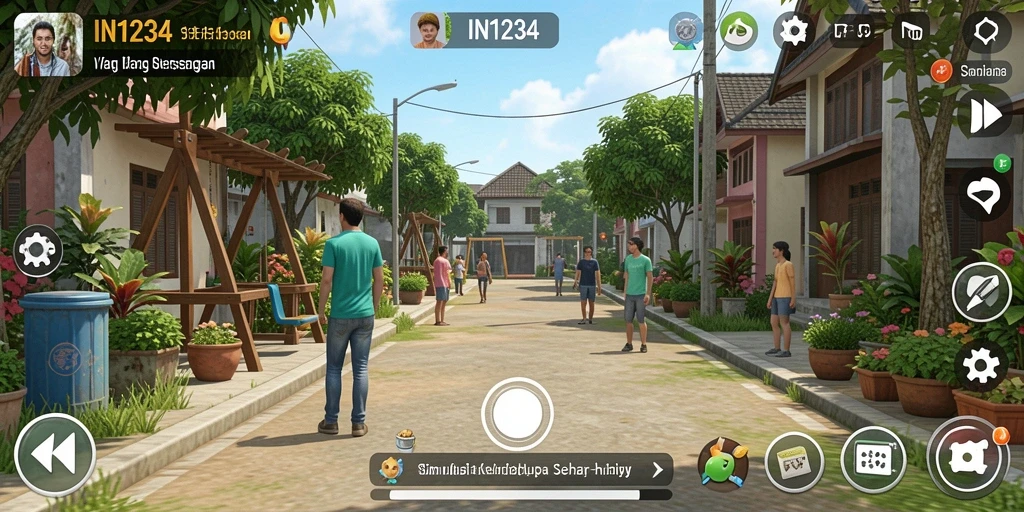 Tangkapan layar IN1234 menunjukkan gameplay simulasi yang menarik.