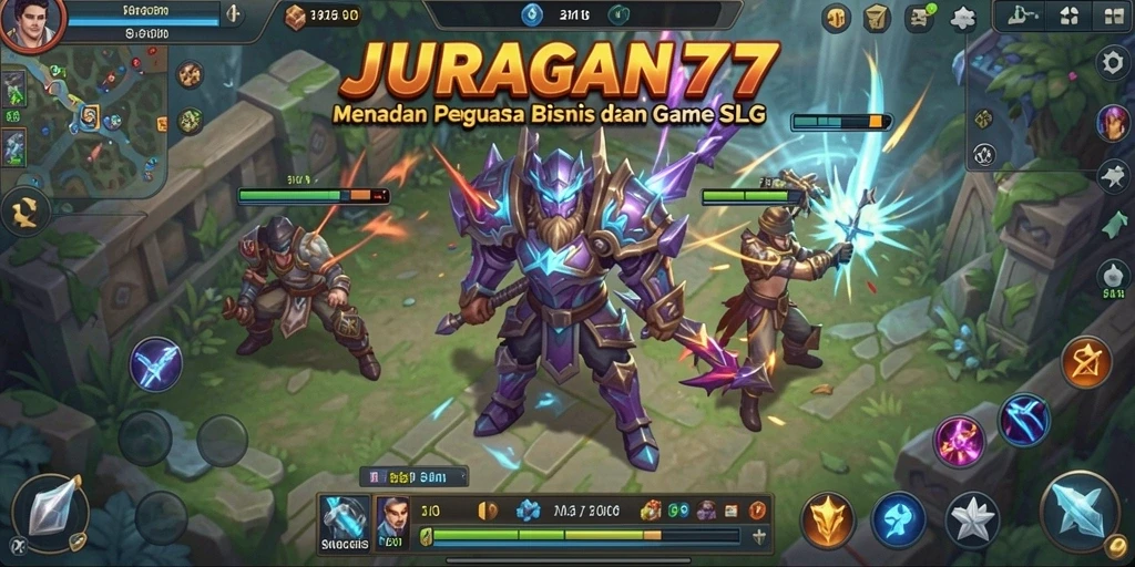 Screenshot gameplay JURAGAN77 menampilkan pengelolaan bisnis yang dinamis.