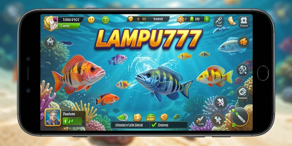 Screenshot dari gameplay LAMPU777 yang menampilkan serunya menembak ikan.