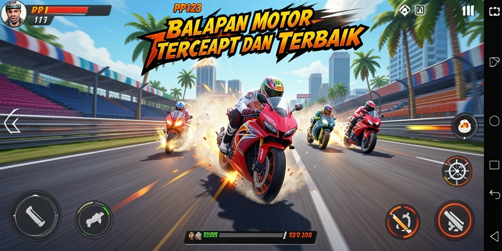 Gameplay balapan cepat dan seru di PP123.