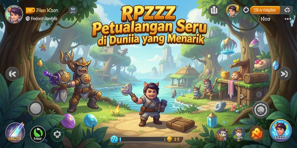 Screenshot menampilkan aksi gameplay RPZZZ yang mendebarkan.