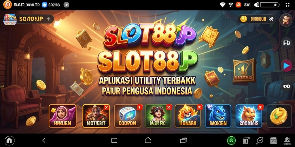 Screenshot utama SLOT88JP menampilkan antarmuka aplikasi yang bersih dan fungsional.