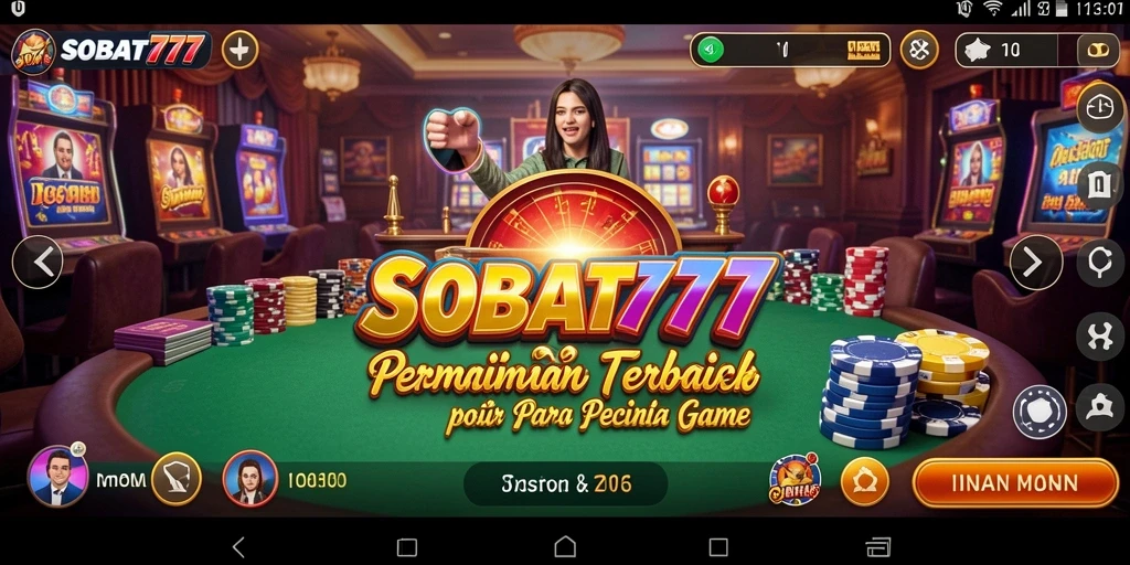 Tampilan gameplay SOBAT777 yang mendebarkan dan penuh warna.