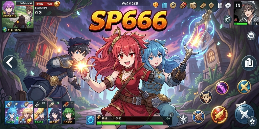 Gameplay SP666 menampilkan pertarungan karakter anime yang seru.