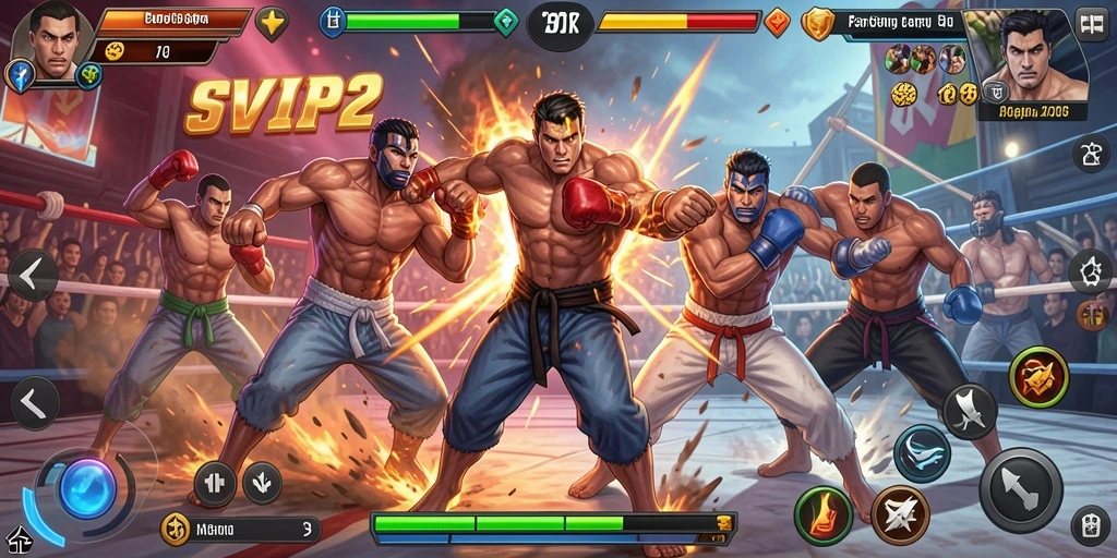 Screenshot gameplay menampilkan aksi pertarungan yang seru di SVIP2.