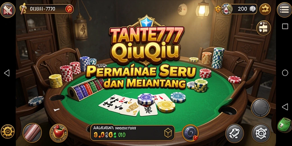 Screenshot gameplay QiuQiu TANTE777 dengan tampilan antarmuka yang menarik.